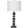 Winifield Gray Marble and Brushed Steel Table Lamp