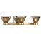 Wink 20" Wide Gold Leaf and Chrome 3-Light LED Bath Light