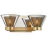 Wink 4 1/2"H Gold Leaf and Chrome 2-Light LED Wall Sconce