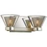 Wink 4 1/2"H Silver Leaf and Chrome 2-Light LED Wall Sconce