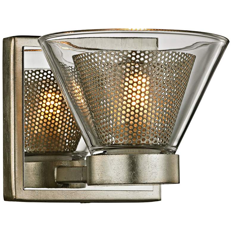 Image 1 Wink 4 1/2"H Silver Leaf and Polished Chrome LED Wall Sconce