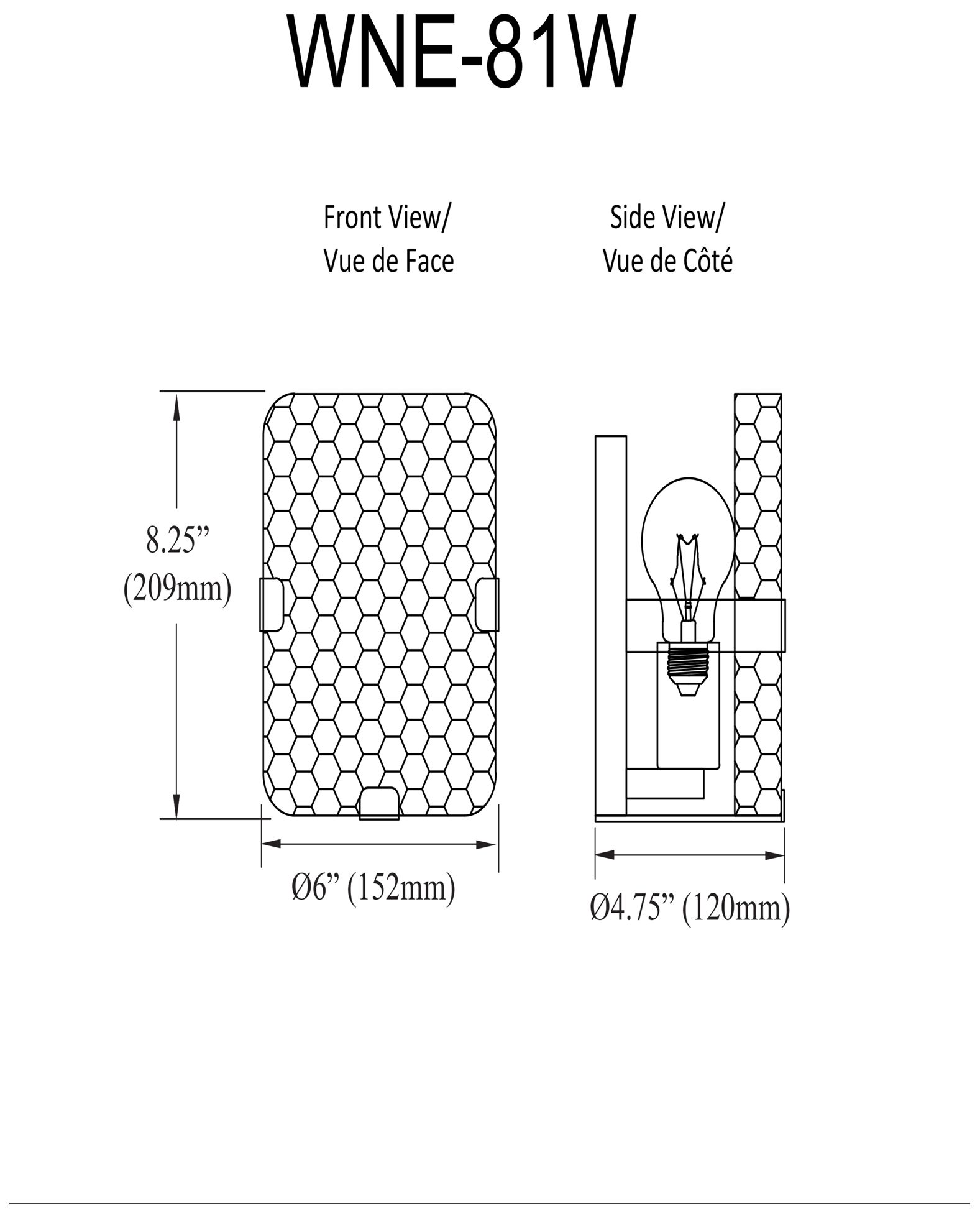 Image 4 Winnie 8" High Matte Black Finish Wall Sconce w/ Clear Pattern Shade more views