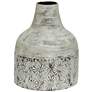 Winnifield - 10" Decorative Floral Cylinder Metal Vase - White Washed
