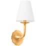1_Winnipeg 14 3/4" High Vintage Gold Leaf Wall Sconce