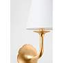 4_Winnipeg 14 3/4" High Vintage Gold Leaf Wall Sconce more views