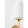 6_Winnipeg 14 3/4" High Vintage Gold Leaf Wall Sconce more views