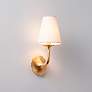 7_Winnipeg 14 3/4" High Vintage Gold Leaf Wall Sconce more views