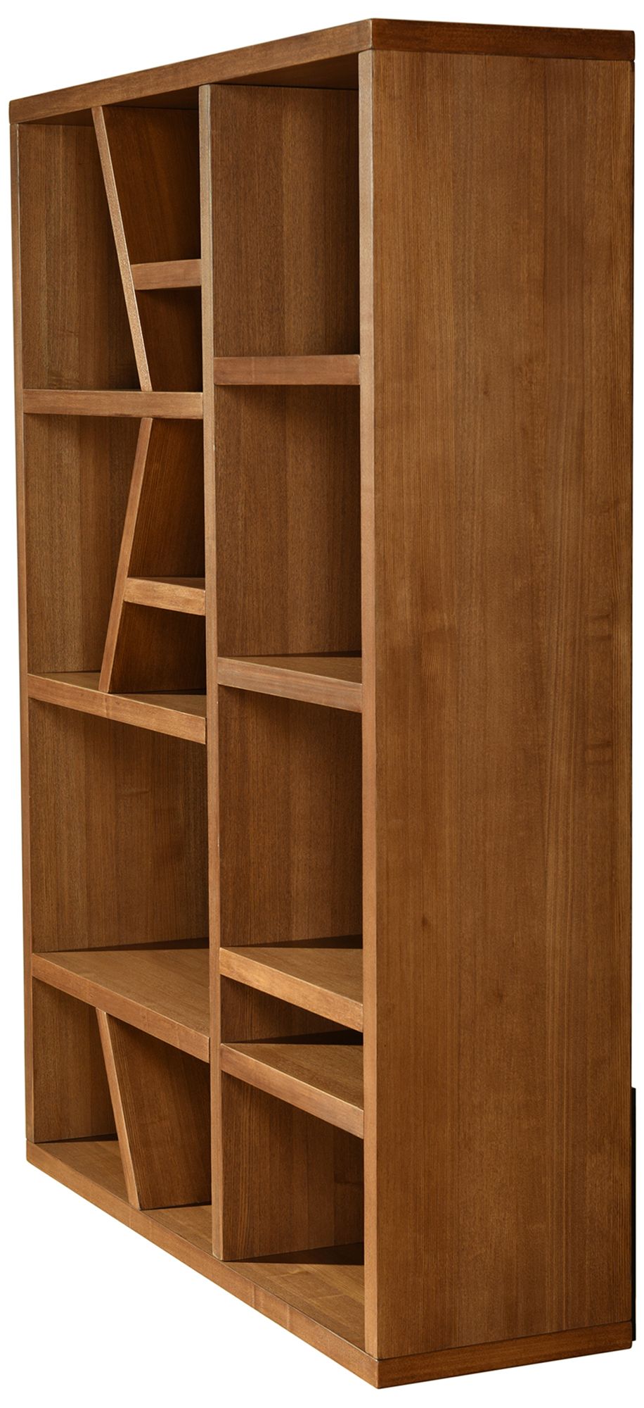 Image 4 Winnona 54 x 72 Amber Woodgrain Bookshelf more views