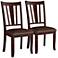 Winona Espresso Faux Wood Side Chairs Set of 2