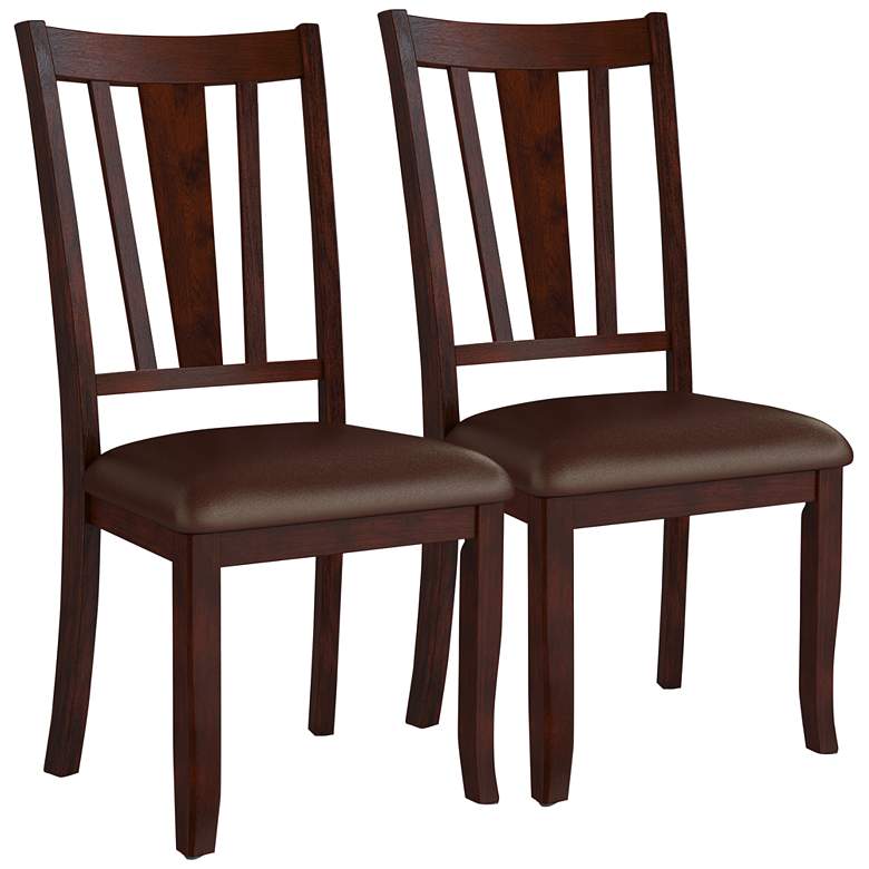 Image 1 Winona Espresso Faux Wood Side Chairs Set of 2