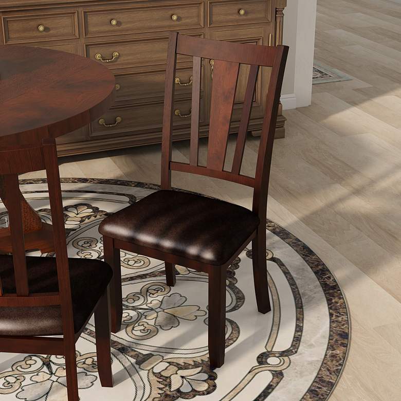 Image 5 Winona Espresso Faux Wood Side Chairs Set of 2 more views