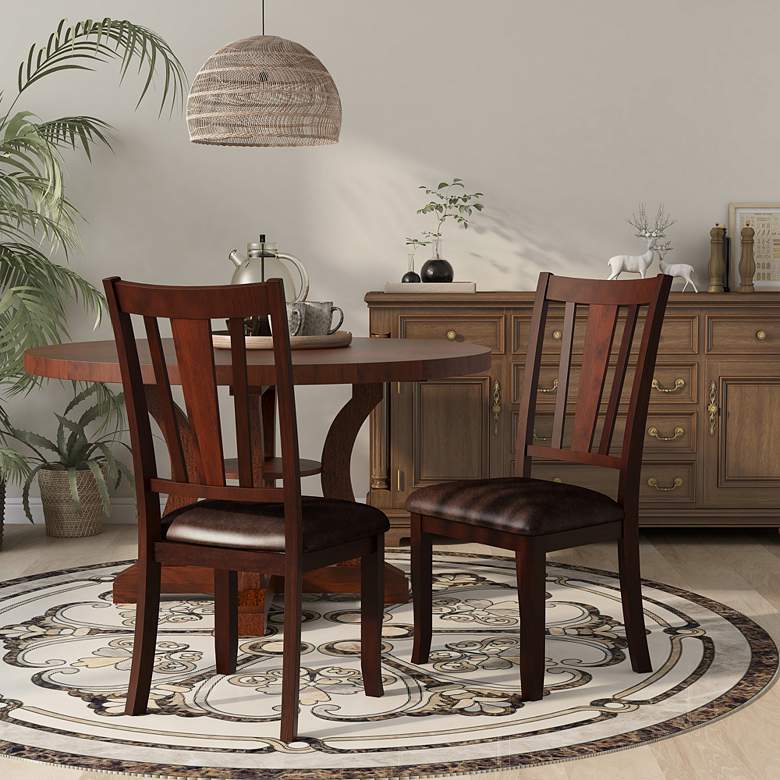 Image 6 Winona Espresso Faux Wood Side Chairs Set of 2 more views