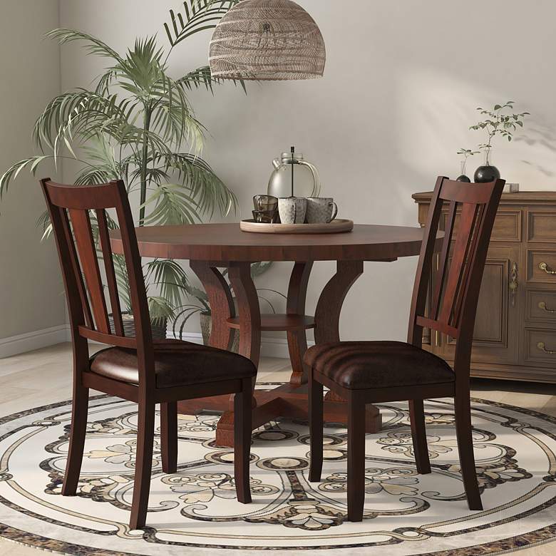 Image 7 Winona Espresso Faux Wood Side Chairs Set of 2 more views