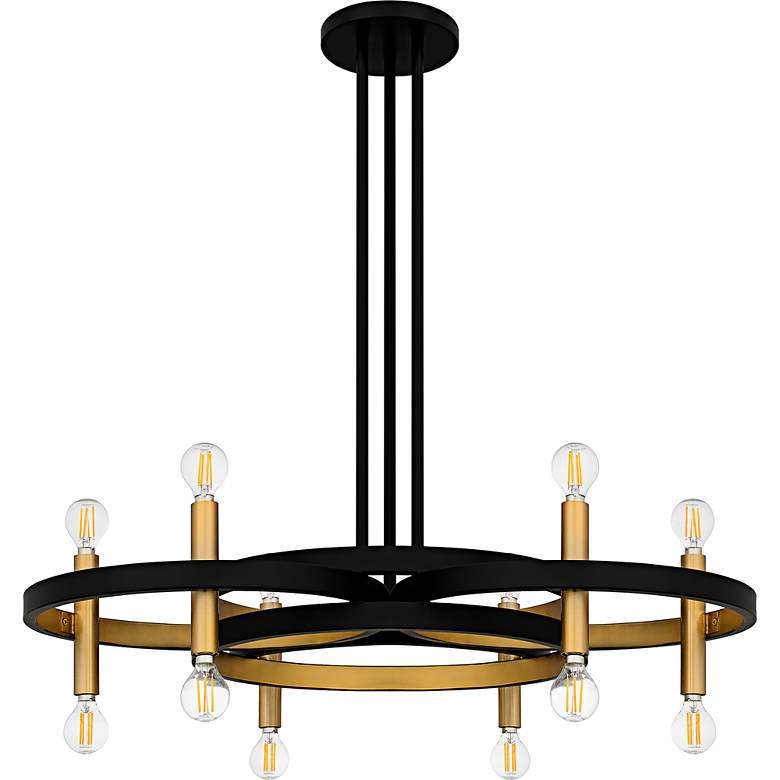 Image 2 Winsland 6-Light Matte Black Chandelier more views