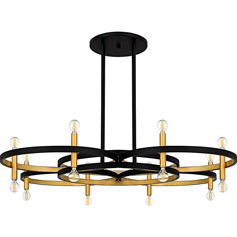 Image 2 Winsland 8-Light Matte Black Chandelier more views