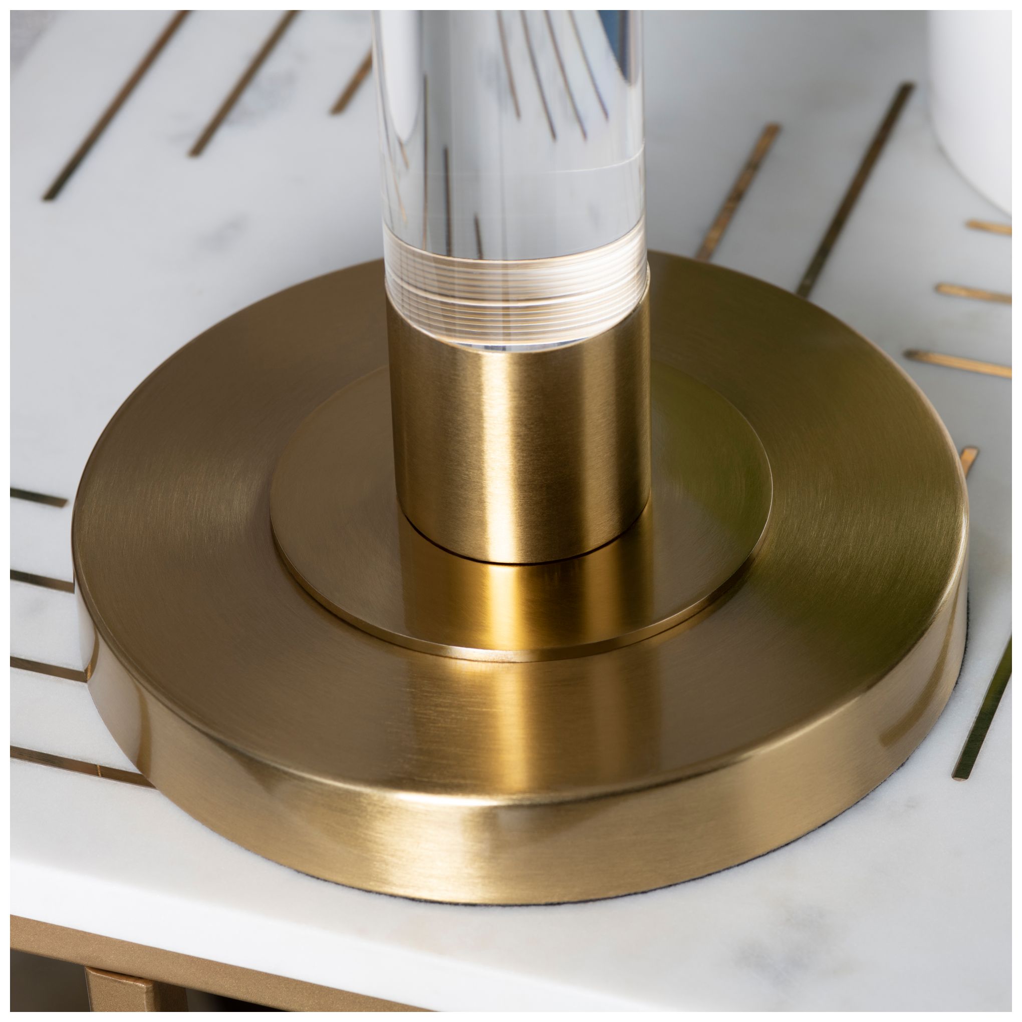 Image 3 Winslet Gold and Clear Acrylic Table Lamp with Nightlight more views