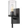 1_Winslett 13 1/2" High Matte Black Metal Wall Sconce