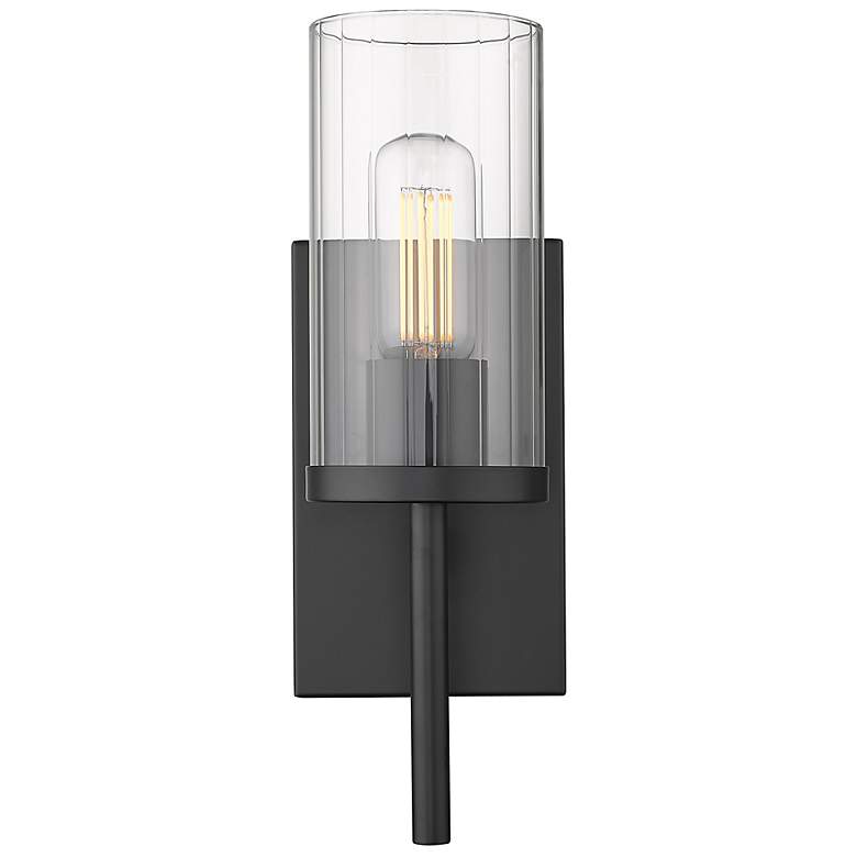 Image 4 Winslett 13 1/2" High Matte Black Metal Wall Sconce more views