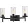 Winslett 23 1/4" Wide Matte Black 3-Light Vanity Bath Light