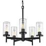 3_Winslett 23 3/4" Wide Matte Black 5-Light Chandelier