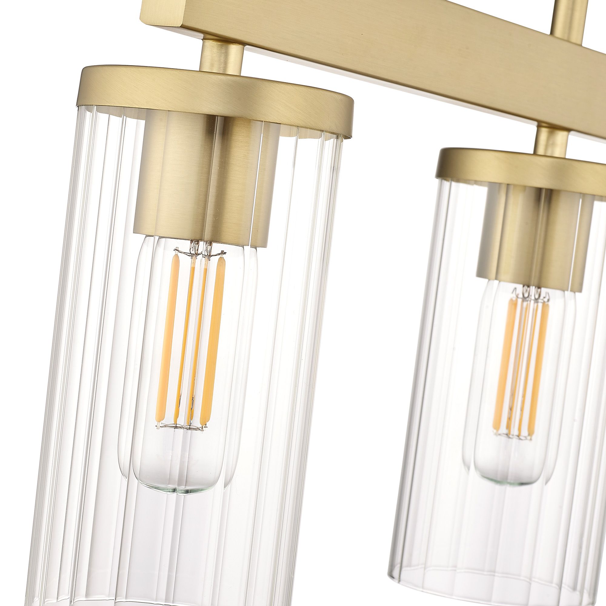 Image 5 Winslett 34 5/8" Wide Linear Pendant in Champagne Bronze with Clear Gl more views