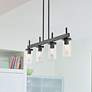 2_Winslett 34 3/4" Wide Matte Black 4-Light Linear Pendant