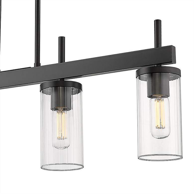 Image 4 Winslett 34 3/4" Wide Matte Black 4-Light Linear Pendant more views