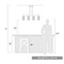 Winslett 34 3/4" Wide Matte Black 4-Light Linear Pendant in scene