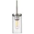 Winslett 4 3/4" Wide Pewter 1-Light Mini Pendant with Ribbed Clear Gla