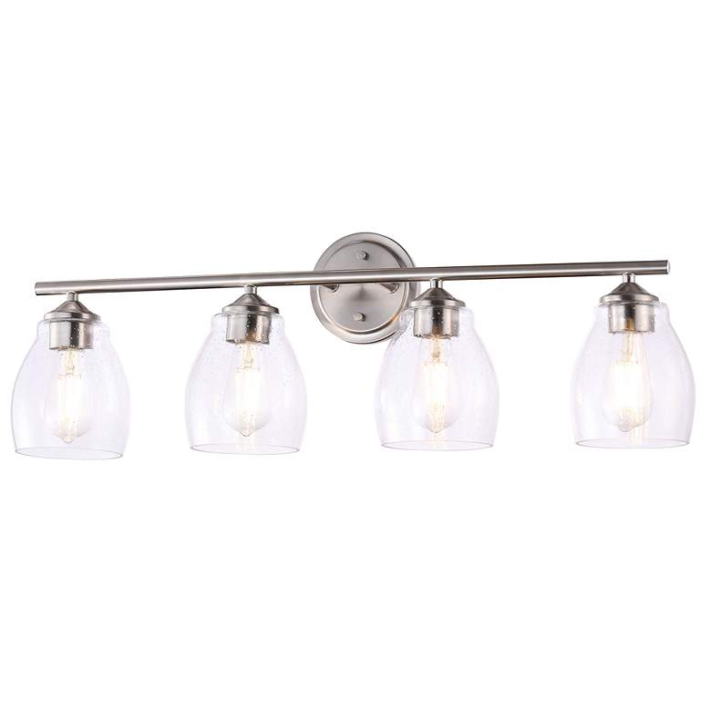 Image 3 Winsley 30 1/2 inch Wide Brushed Nickel 4-Light Bath Light more views