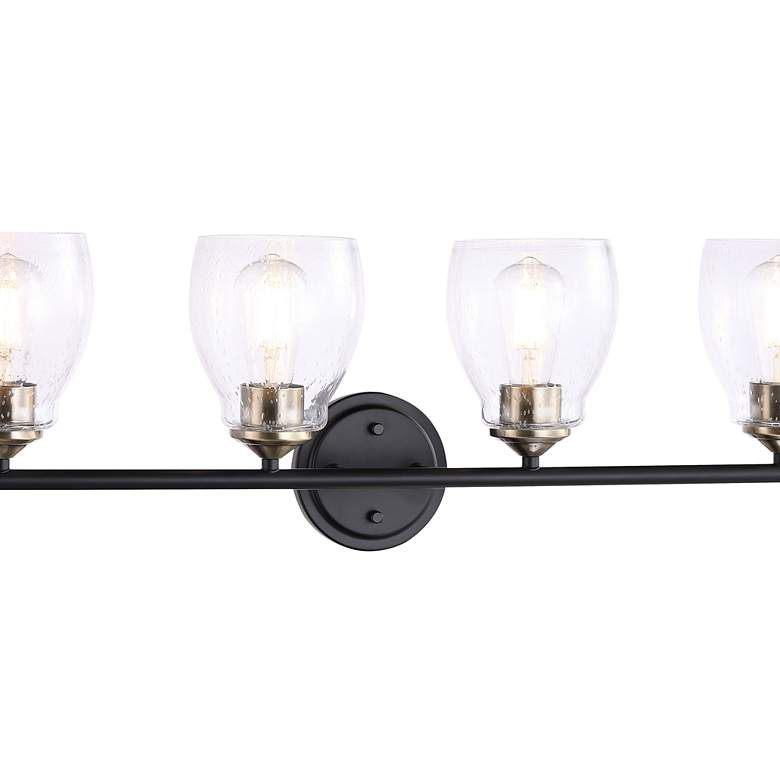 Image 3 Winsley 30 1/2" Wide Coal Stained Brass 4-Light Bath Light more views