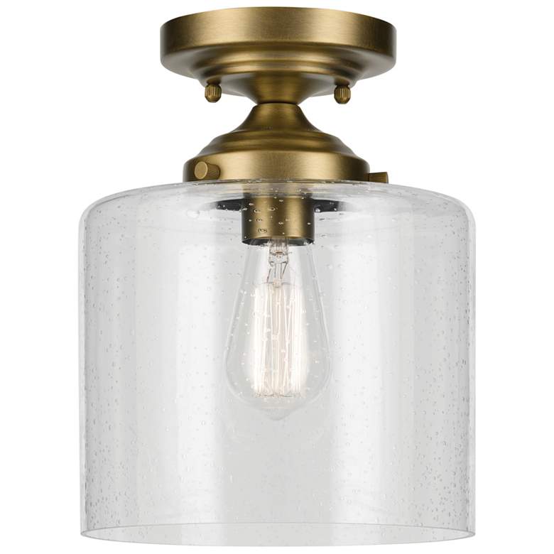 Image 2 Winslow 10.75" 1-Light Semi Flush in Natural Brass