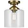 Winslow 10.75" 1-Light Semi Flush in Natural Brass