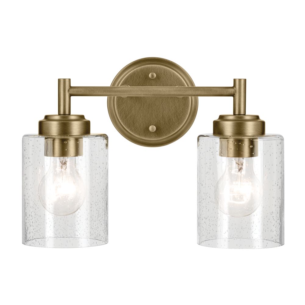 Image 4 Winslow 13" 2-Light Vanity Light in Natural Brass more views