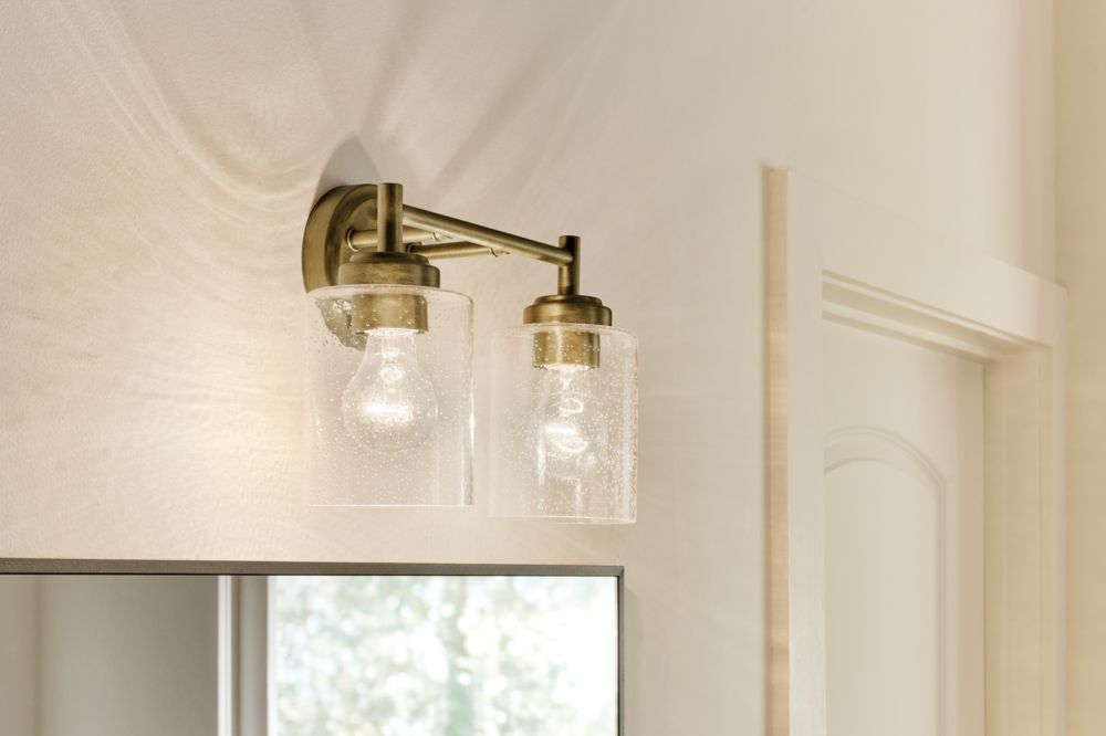 Winslow 13" 2-Light Vanity Light in Natural Brass
