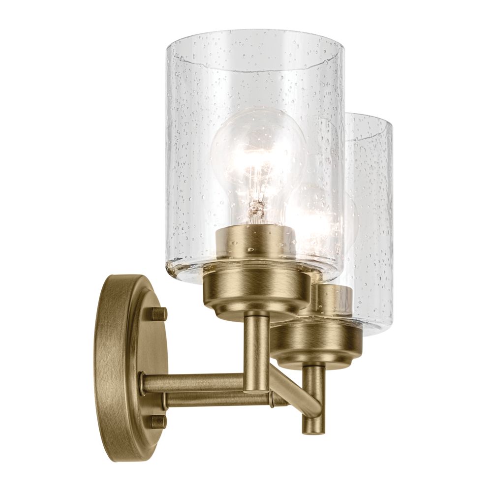 Winslow 13" 2-Light Vanity Light in Natural Brass