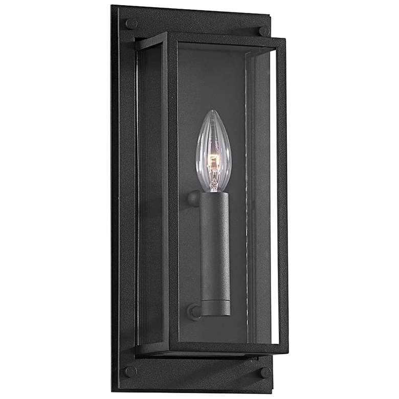 Image 1 Winslow 13 1/2 inch High Textured Black Outdoor Wall Light