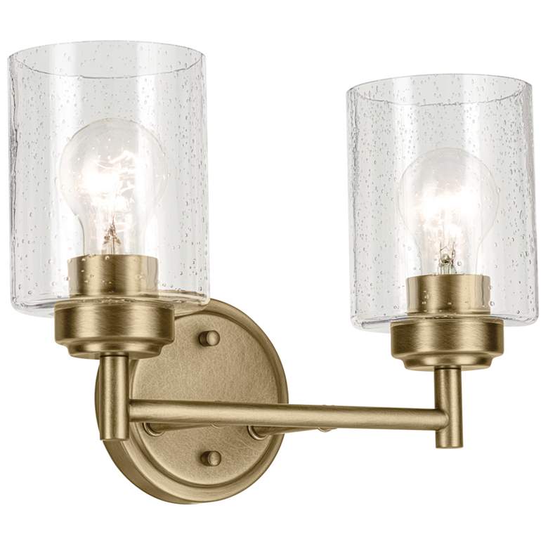 Image 2 Winslow 13" 2-Light Vanity Light in Natural Brass