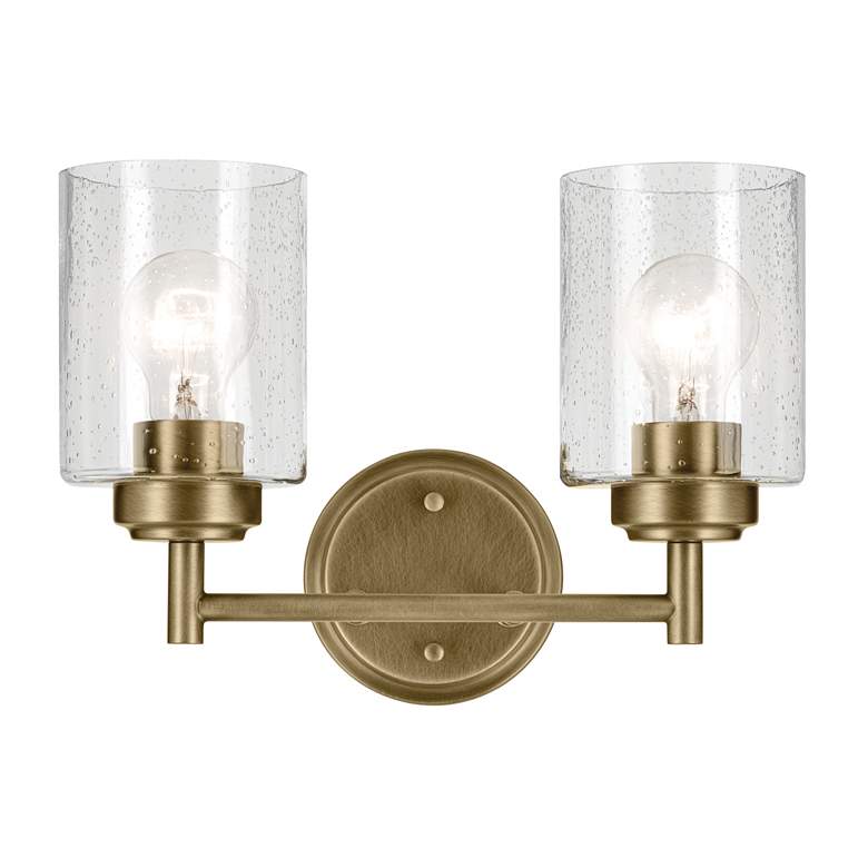 Image 3 Winslow 13" 2-Light Vanity Light in Natural Brass more views