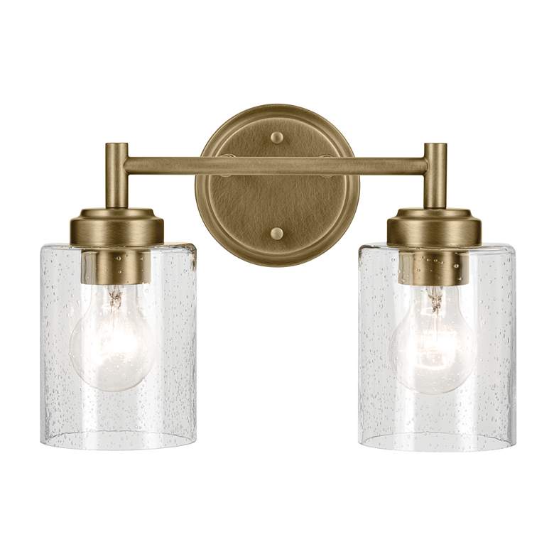 Image 4 Winslow 13" 2-Light Vanity Light in Natural Brass more views