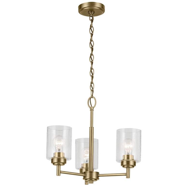 Image 1 Winslow 15.5 inch 3-Light Chandelier in Natural Brass