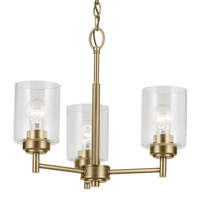 Image 4 Winslow 15.5" 3-Light Chandelier in Natural Brass more views