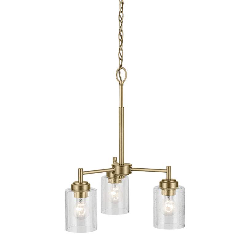 Image 7 Winslow 15.5" 3-Light Chandelier in Natural Brass more views
