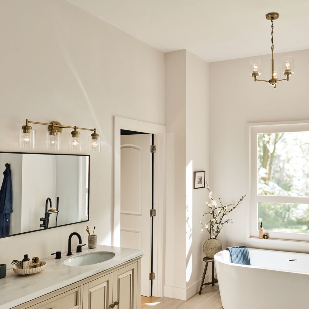 Winslow 15.5" 3-Light Chandelier in Natural Brass