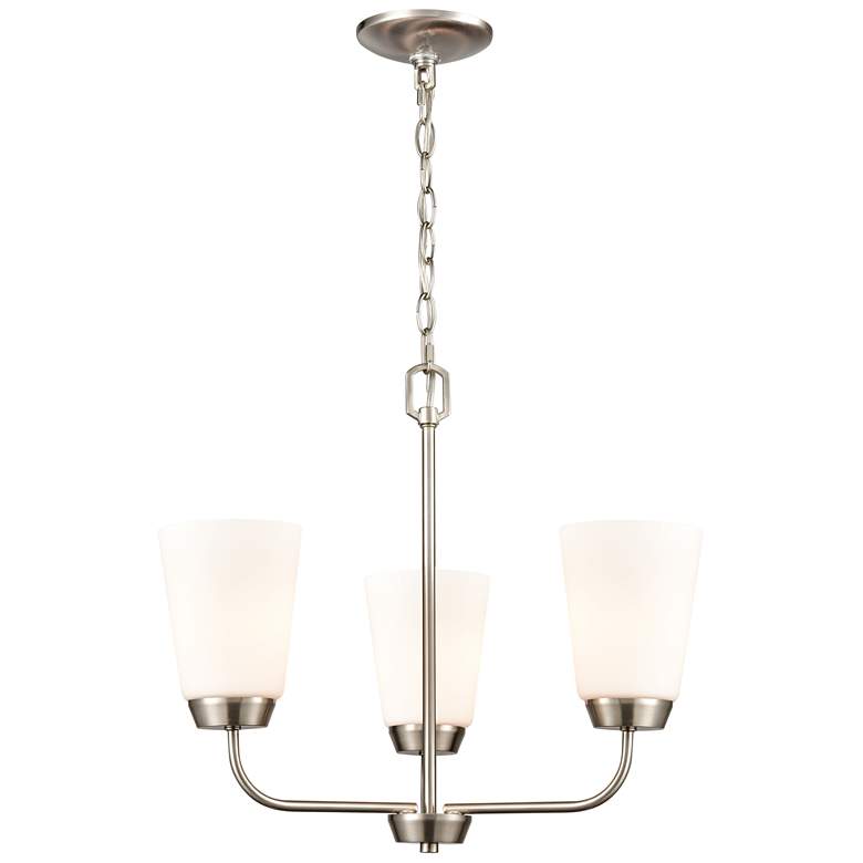 Image 1 Winslow 19" Wide 3-Light Chandelier - Brushed Nickel