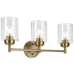 Winslow 21 1/2" Wide Matte Black 3-Light Vanity Bath Light