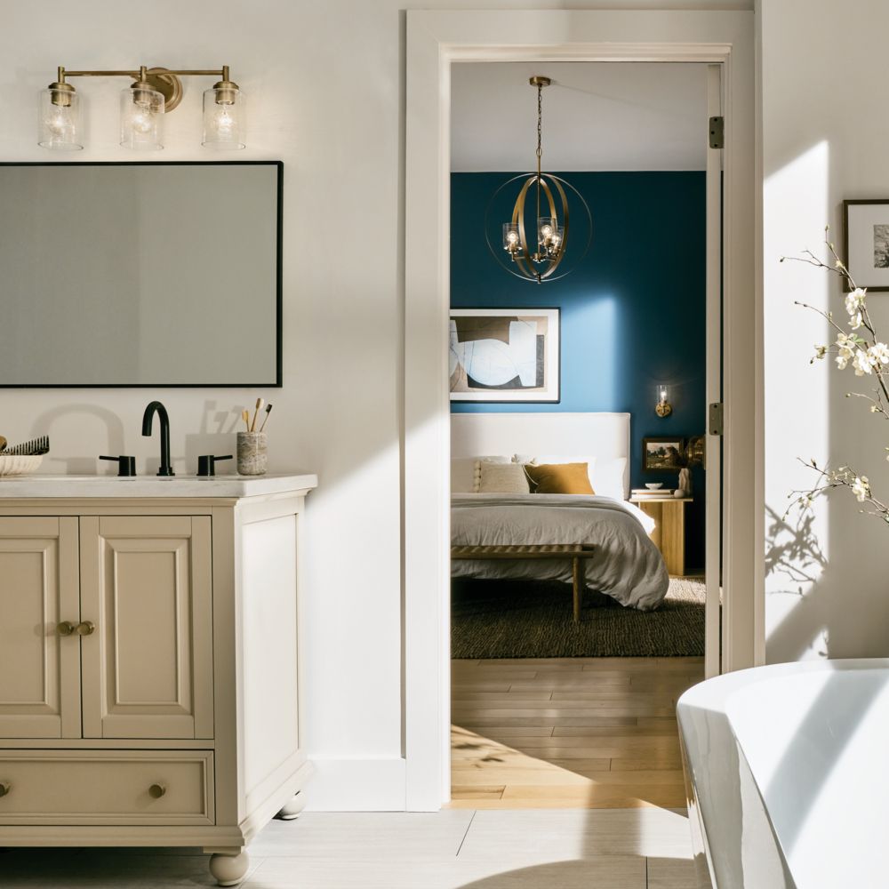 Winslow 21 1/2" Wide Natural Brass 3-Light Vanity Bath Light