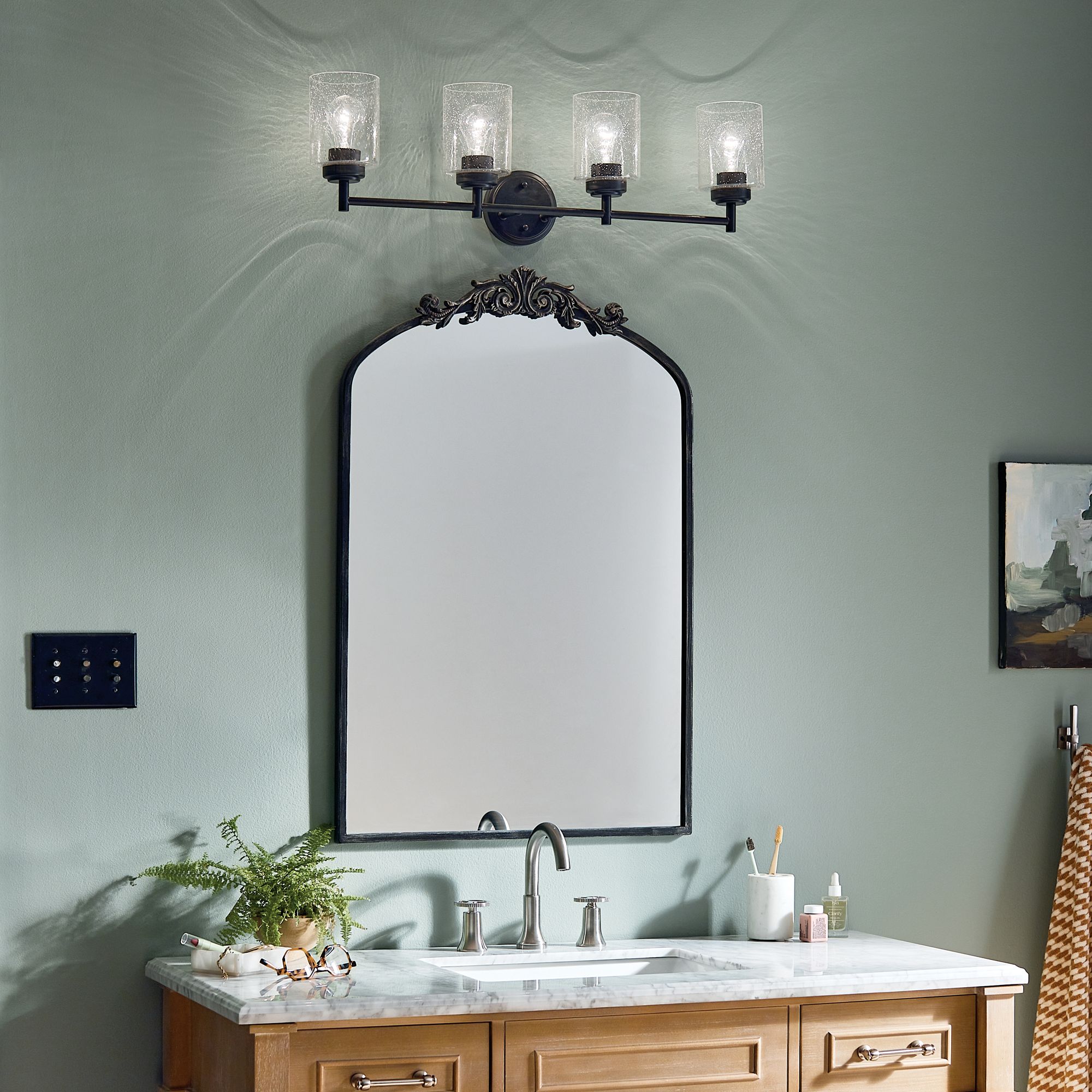 Image 5 Winslow 30-in 4-Light Black Modern/Contemporary Vanity Light more views
