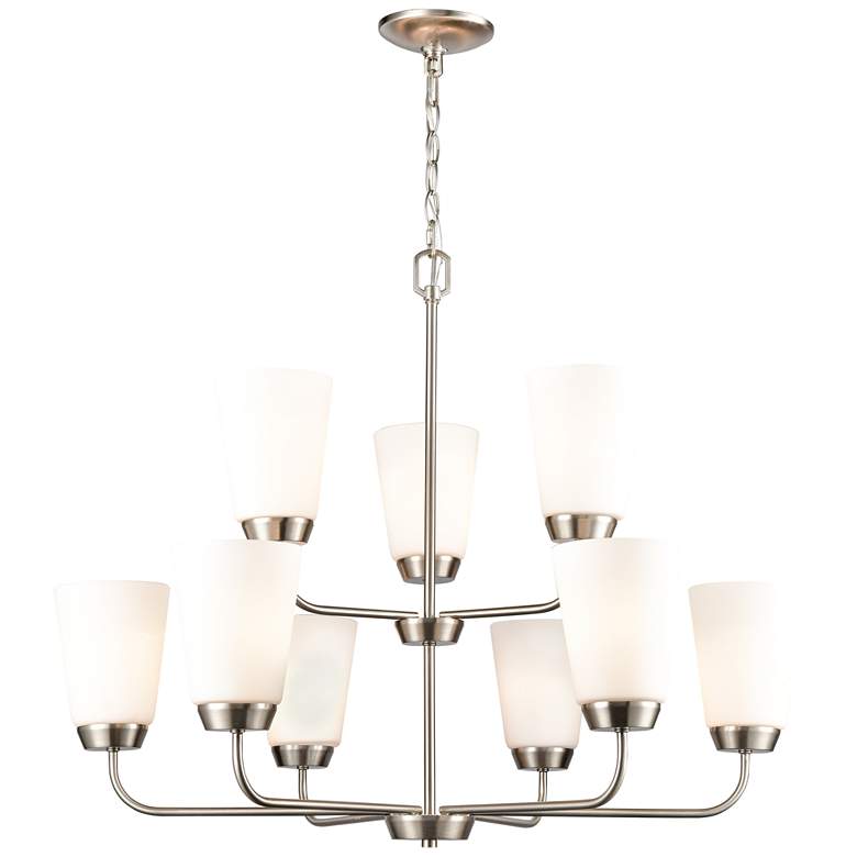 Image 1 Winslow 30" Wide 9-Light Chandelier - Brushed Nickel