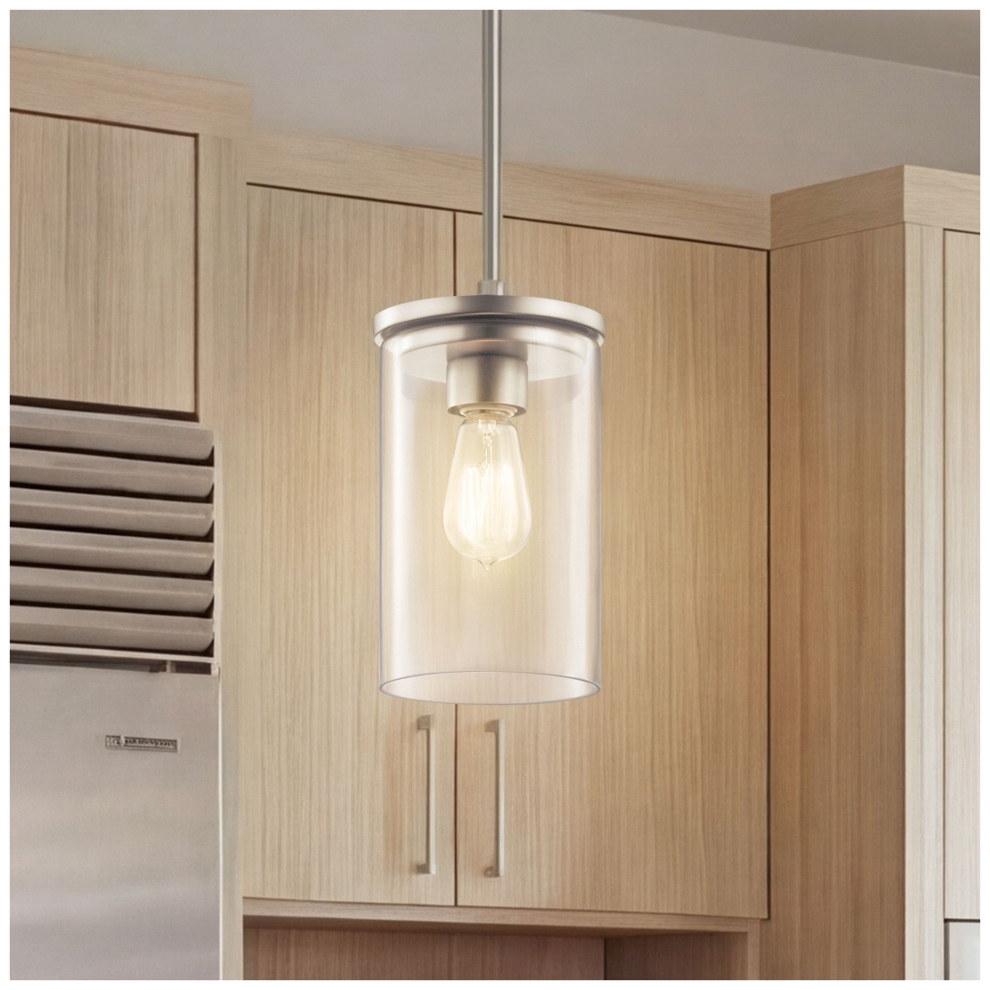 Image 5 Winslow 4 1/4" Wide Brushed Nickel Seeded Glass Mini Pendant more views